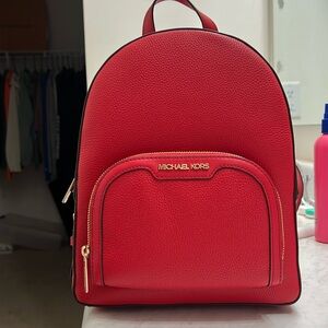 Michael Kors Red Backpack Purse